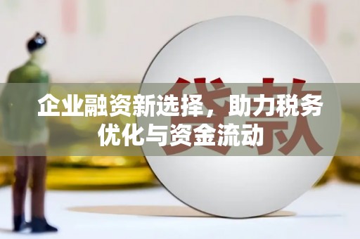 烟台企业融资新选择，助力税务优化与资金流动