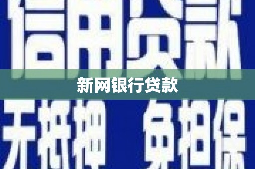 烟台新网银行贷款