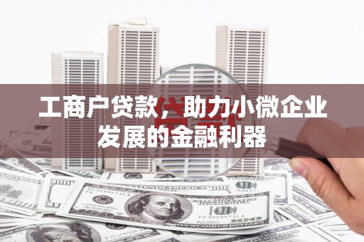 烟台工商户贷款，助力小微企业发展的金融利器