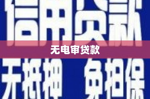 烟台无电审贷款