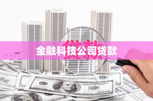 烟台金融科技公司贷款