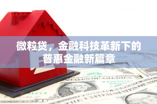 烟台微粒贷，金融科技革新下的普惠金融新篇章